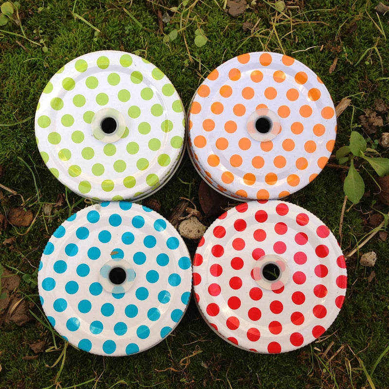 Colorful Polka Dots Lids