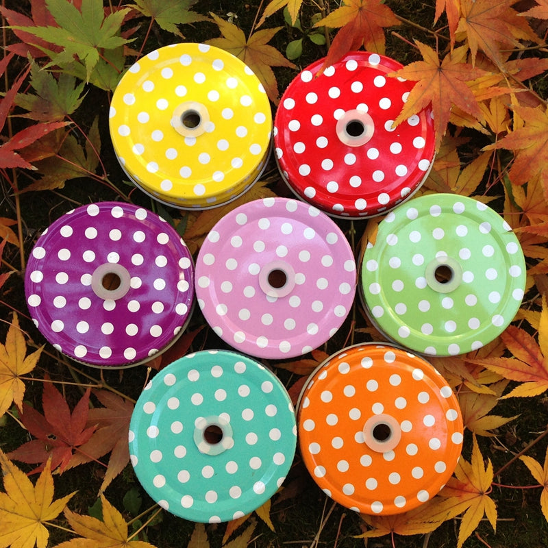 Colorful Polka Dots Lids