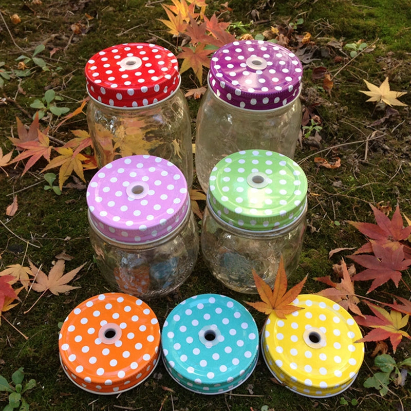 Colorful Polka Dots Lids