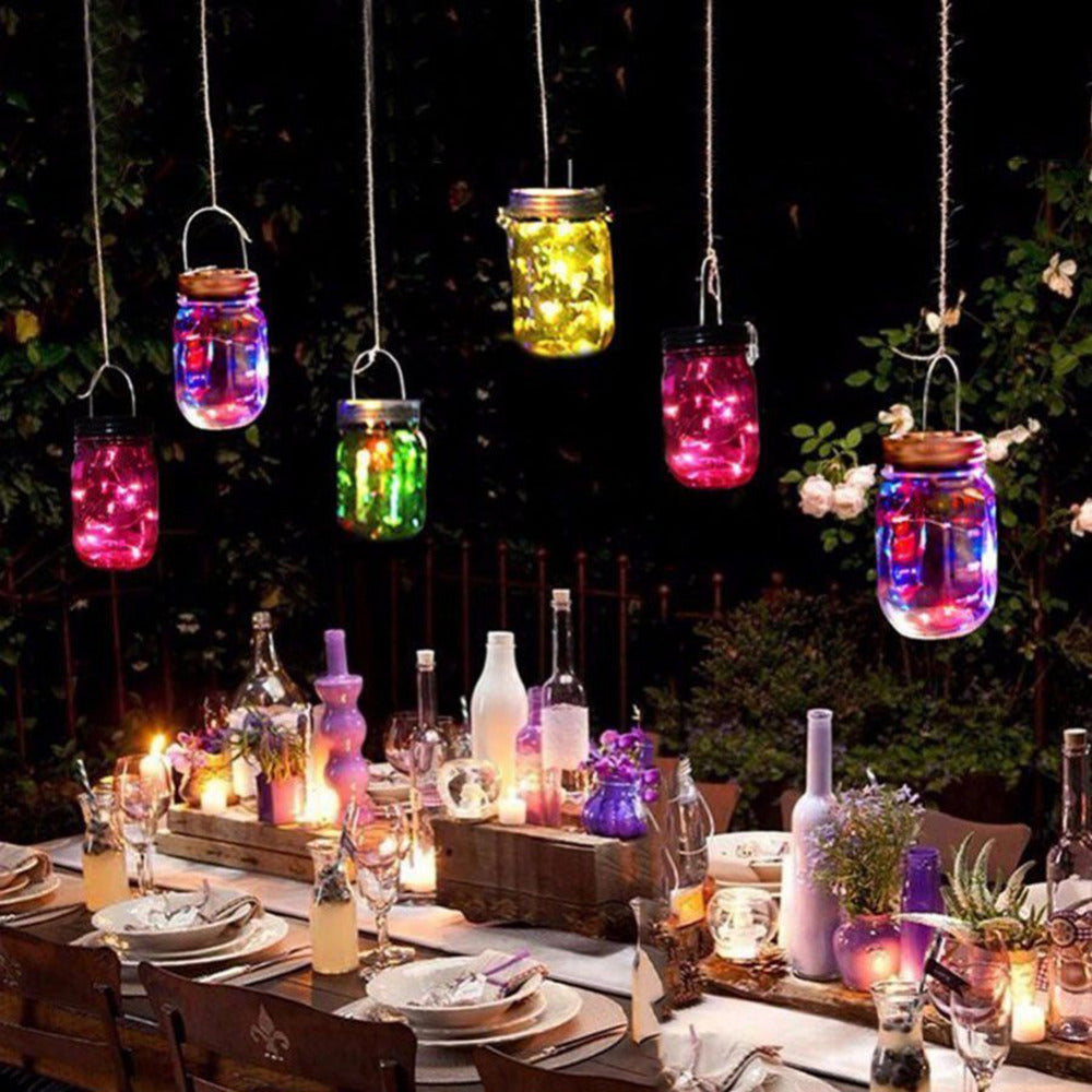 3Pcs/Set Fairy Light Solar Mason Jar Lid Lights