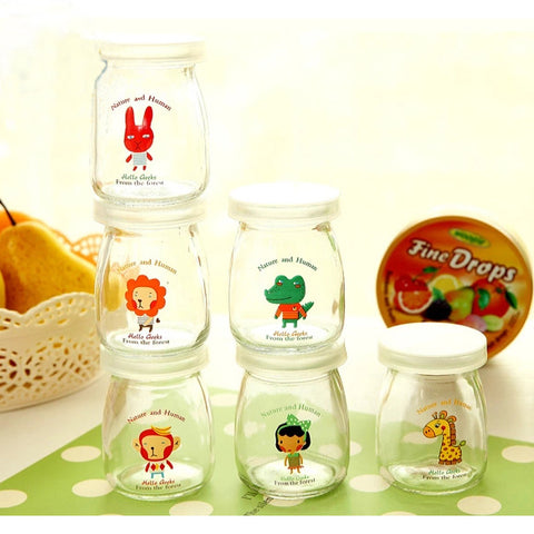 Cool Cartoon Milk Mason Jars