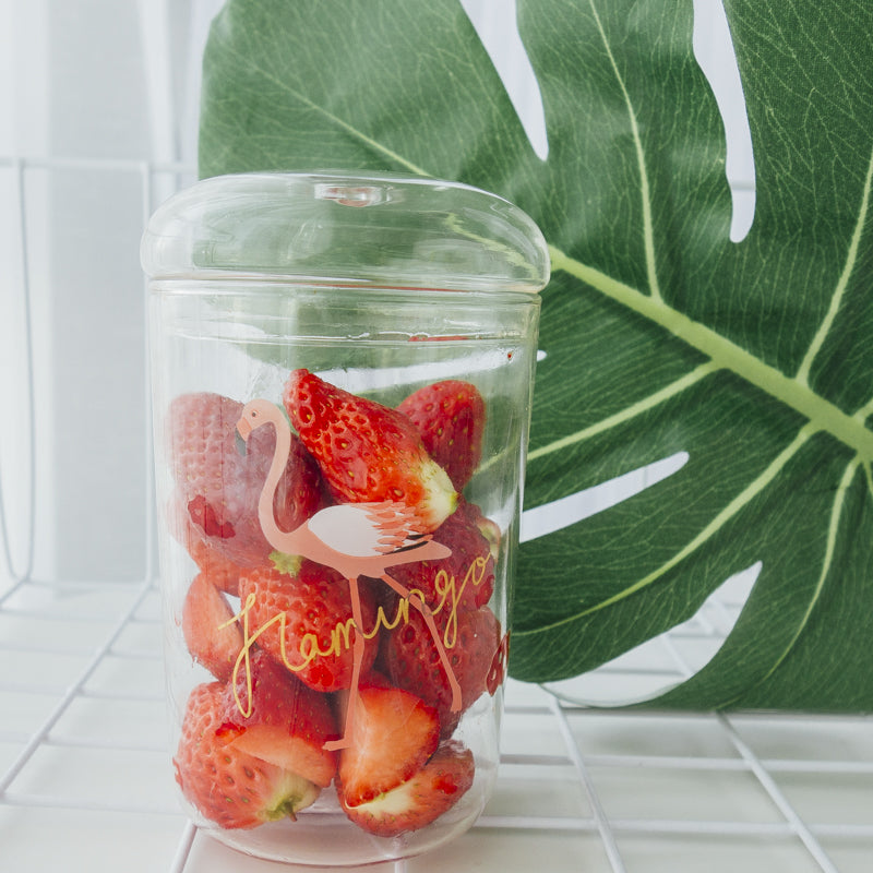 Cute Flamingo Jar