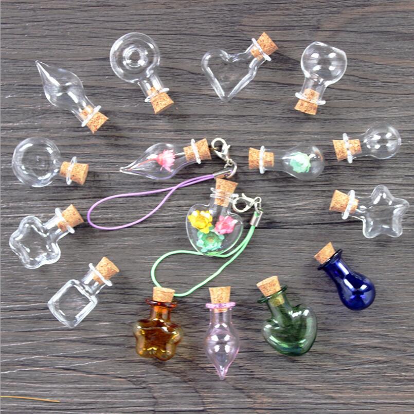 Mixed Shapes Mini Glass Bottles