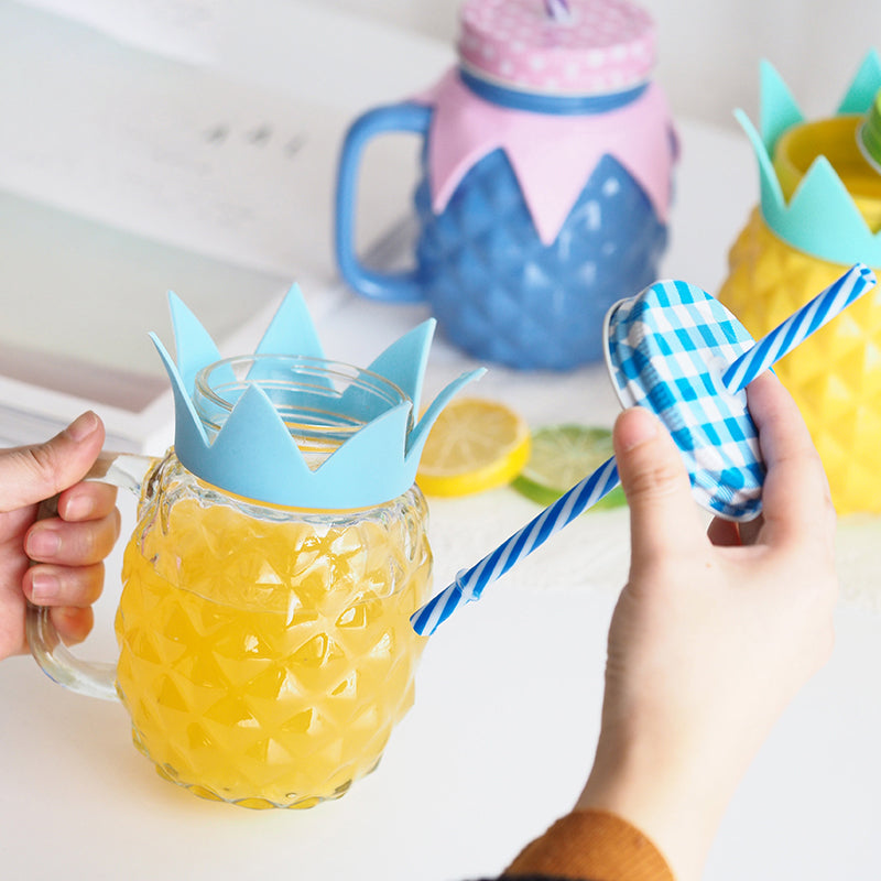 Colorful Pineapple Mason Jar