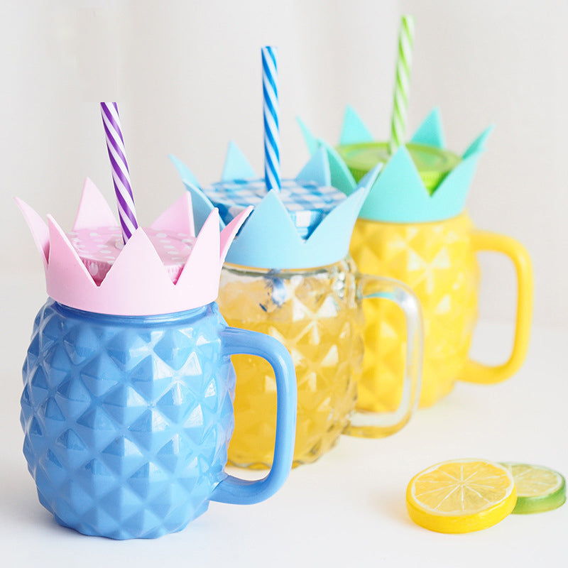 Colorful Pineapple Mason Jar