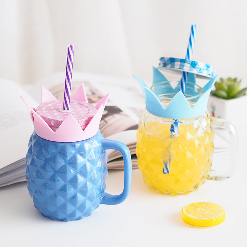 Colorful Pineapple Mason Jar