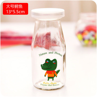 Cool Cartoon Milk Mason Jars