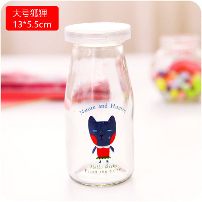 Cool Cartoon Milk Mason Jars