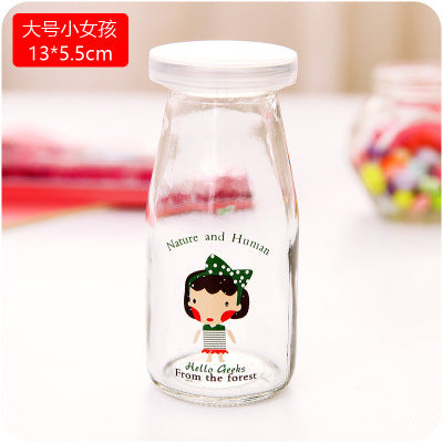 Cool Cartoon Milk Mason Jars