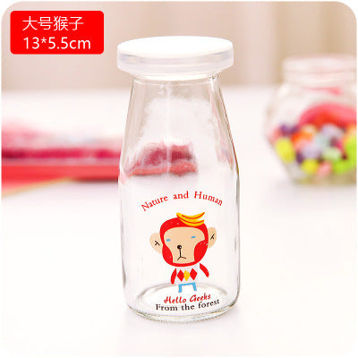 Cool Cartoon Milk Mason Jars